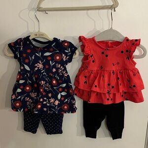 Charming Kids Floral and Cherry Ruffle Set